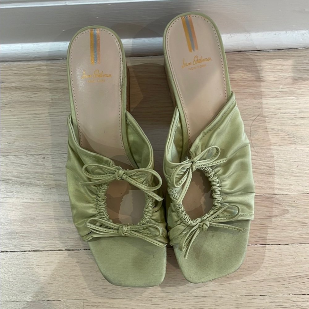 Sam Edelman Green Wedge Sandals - Picture 7 of 10